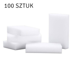 MAGICZNE GĄBKI DO CZYSZCZENIA Gąbka 10x6x2cm 100 sztuk białe AG672