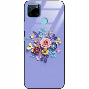 Etui Glass do REALME C21Y Wakacyjne Kwiatowe Wzory