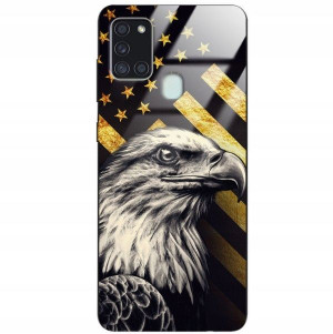 Etui Glass Do SAMSUNG A21S Podróże Świat Top Wzory