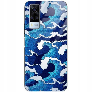 Etui Glass do VIVO Y51 2020 Wakacje Kwiatowe Wzory