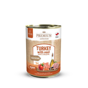 Pokusa indyk cielęcina puppy 400g Premium Selection