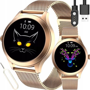 Smartwatch Zegarek Damski Rozmowy Puls Wodoodporny