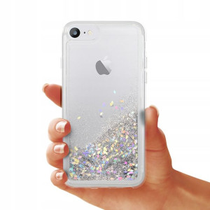 Etui Liquid Sparkle Do Iphone 8 Ochronne Srebrny