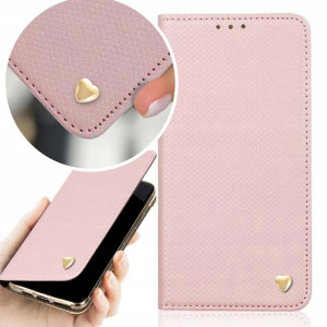 Etui Magnet Róż + Złote Serce Do SAMSUNG A52 5G