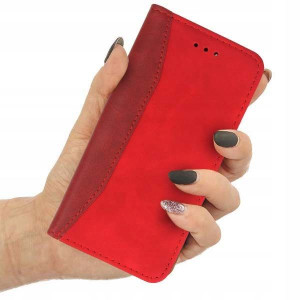 Etui Magnet Skóra Czerwony do IPHONE 12 PRO MAX