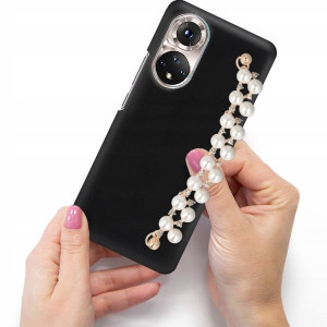 Etui Mat Blink do HUAWEI HONOR 50 Perły Łańcuszek