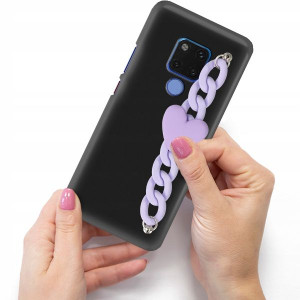 Etui Mat Blink Do HUAWEI MATE 20 Łańcuszek Serce