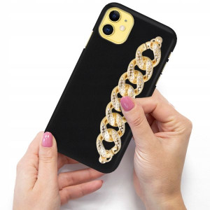 Etui Mat Blink Do IPHONE 11 Case Złoty Łańcuszek