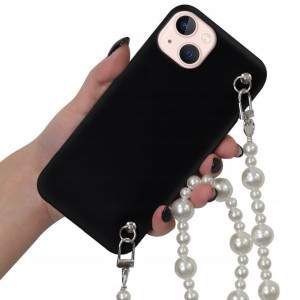 Etui Mat Blink do IPHONE 13 Case Łańcuszek Perły