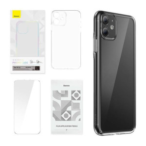 Etui Baseus Crystal Series Clear Apple iPhone 11 (przeźroczyste) + szkło ha
