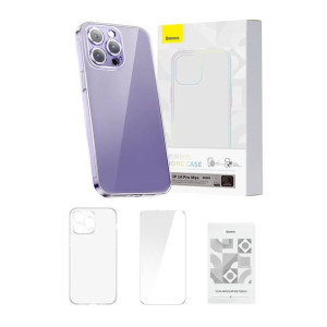 Etui Baseus Crystal Clear Apple iPhone 14 Pro Max (transparentne) + szkło h