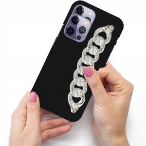 Etui Mat Blink Do IPHONE 14 PRO Srebrny Łańcuszek