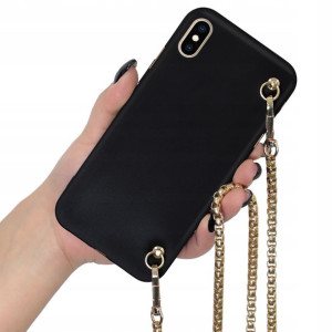 Etui Mat Blink do IPHONE XS MAX Złoty Łańcuszek