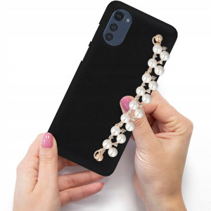 Etui Mat Blink do MOTOROLA E32 Perłowy Łańcuszek