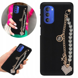 Etui Mat Blink do MOTOROLA G51 5G Case Perły Serce