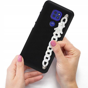 Etui Mat Blink do MOTOROLA G9 PLAY Łańcuszek Miś
