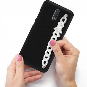 Etui Mat Blink do NOKIA 2.4 Obudowa Łańcuszek Miś