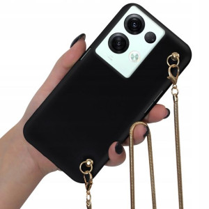 Etui Mat Blink do OPPO RENO 8 PRO Złoty Łańcuszek