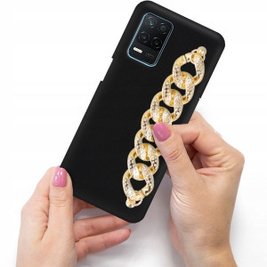 Etui Mat Blink Do REALME 8 5G Case Złoty Łańcuszek