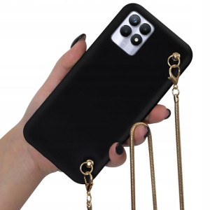 Etui Mat Blink do REALME 8i Długi Złoty Łańcuszek
