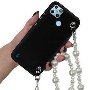 Etui Mat Blink do REALME C25Y Case Łańcuszek Perły