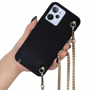 Etui Mat Blink do REALME C31 Długi Złoty Łańcuszek