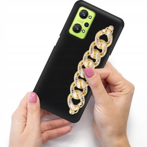 Etui Mat Blink Do REALME GT NEO 2 Złoty Łańcuszek
