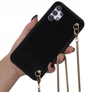 Etui Mat Blink do SAMSUNG A32 5G Złoty Łańcuszek