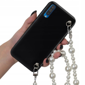 Etui Mat Blink do SAMSUNG A50 Case Łańcuszek Perły