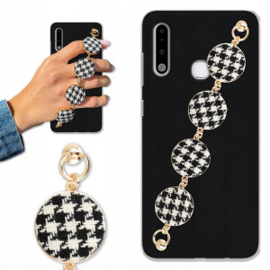 Etui Mat Blink do SAMSUNG A70e Łańcuszek Pepitka