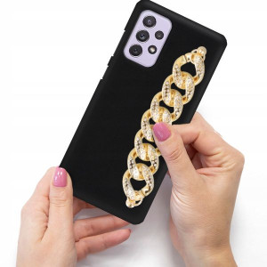 Etui Mat Blink Do SAMSUNG A72 Case Złoty Łańcuszek