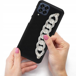 Etui Mat Blink Do SAMSUNG M53 5G Srebrny Łańcuszek