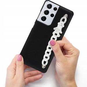 Etui Mat Blink do SAMSUNG S21 ULTRA Łańcuszek Miś