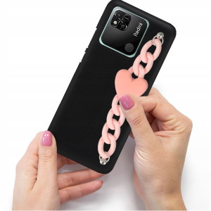 Etui Mat Blink Do XIAOMI REDMI 10A Róż Łańcuszek