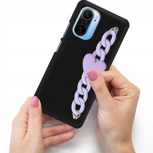Etui Mat Blink Do XIAOMI REDMI K40 Łańcuszek Serce