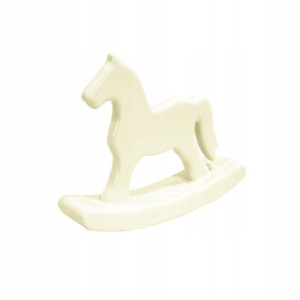 Figurka porcelanowa konik na biegunach Biały