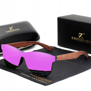 Okulary Przeciwsłoneczne Drewniane Kingseven +etui