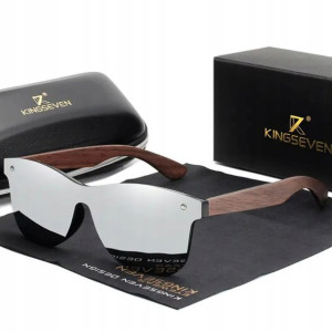 Okulary Przeciwsłoneczne Drewniane Kingseven +etui