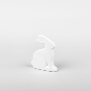 Figurka dekoracyjna z porcelany biały króliczek