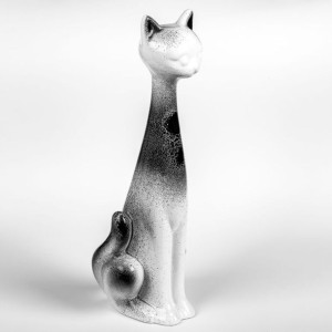Dekoracyjna figurka kot ceramiczny Duża