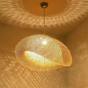 Lampa Wisząca Naturalna Bambusowa Boho F 45cm x 35cm