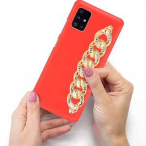 Etui Mat Czerwone Blink do SAMSUNG A51 5G Cyrkonie