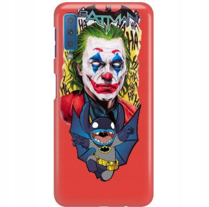 Etui Mat Czerwone do SAMSUNG GALAXY A7 2018 Wzory