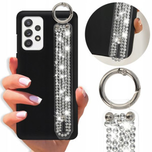 Etui Mat Diamenty Pasek do SAMSUNG A52 5G Ochronne