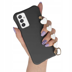 Etui Mat do SAMSUNG A82 5G Biały Łańcuszek Serca