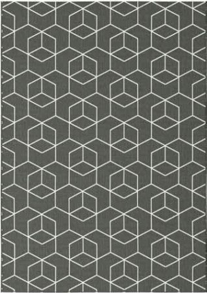 Dywan Sznurkowy Patio Romby Czarny Patio 160x230cm