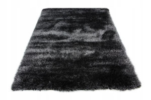 Dywan Poliester Shaggy Sevensoft Czarny 60x100cm