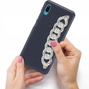 Etui Mat Granat Blink do HUAWEI Y6 2019 Łańcuszek
