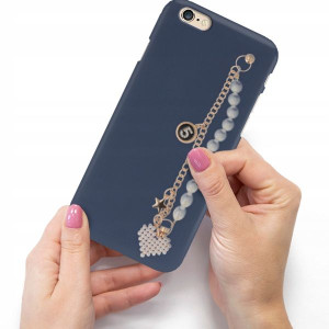 Etui Mat Granat Blink do IPHONE 6 Łańcuszek Serce