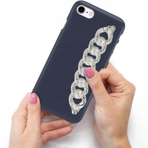 Etui Mat Granat Blink do iPHONE SE2 Case Łańcuszek
